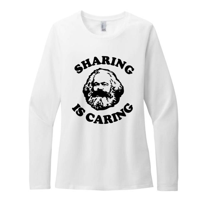 Karl Marx Sharing Is Caring Womens CVC Long Sleeve Shirt