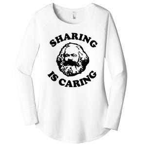 Karl Marx Sharing Is Caring Women's Perfect Tri Tunic Long Sleeve Shirt