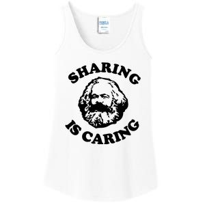 Karl Marx Sharing Is Caring Ladies Essential Tank