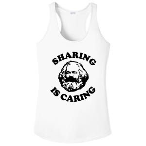 Karl Marx Sharing Is Caring Ladies PosiCharge Competitor Racerback Tank