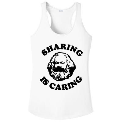 Karl Marx Sharing Is Caring Ladies PosiCharge Competitor Racerback Tank