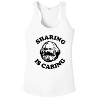 Karl Marx Sharing Is Caring Ladies PosiCharge Competitor Racerback Tank