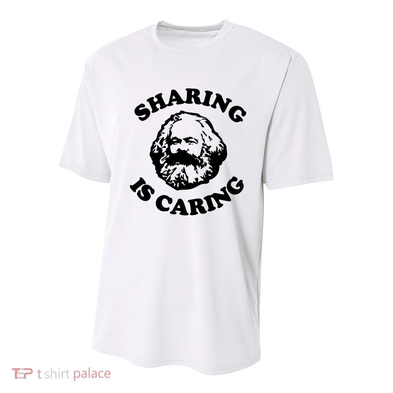 Karl Marx Sharing Is Caring Youth Performance Sprint T-Shirt