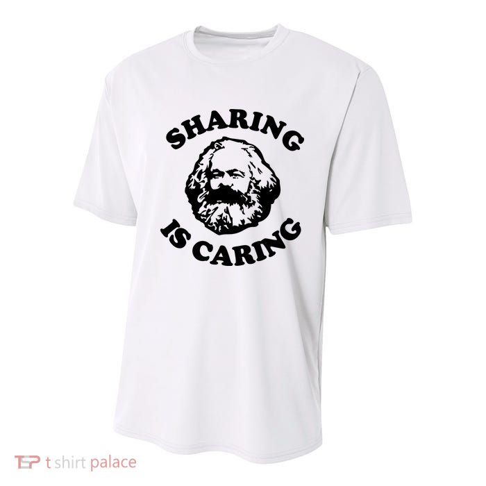Karl Marx Sharing Is Caring Youth Performance Sprint T-Shirt