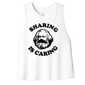 Karl Marx Sharing Is Caring Women's Racerback Cropped Tank