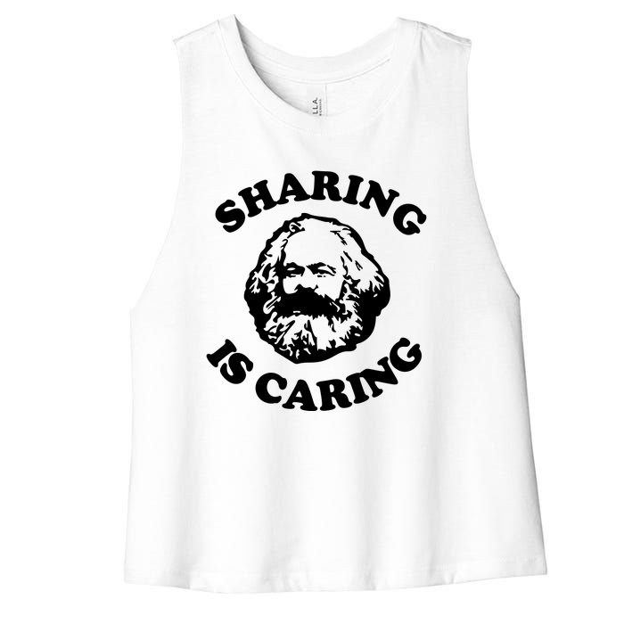 Karl Marx Sharing Is Caring Women's Racerback Cropped Tank