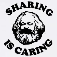 Karl Marx Sharing Is Caring Baby Bodysuit