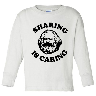 Karl Marx Sharing Is Caring Toddler Long Sleeve Shirt