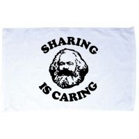 Karl Marx Sharing Is Caring Microfiber Hand Towel