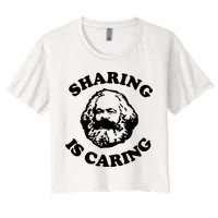 Karl Marx Sharing Is Caring Crop Top