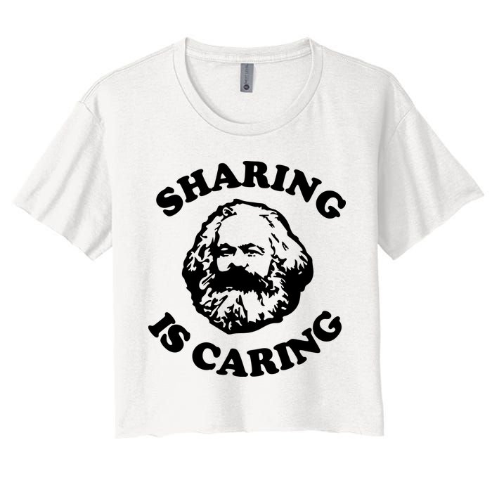 Karl Marx Sharing Is Caring Crop Top