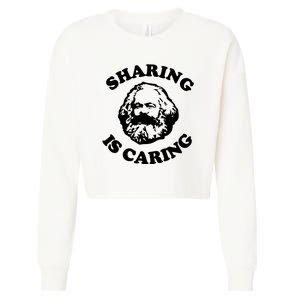 Karl Marx Sharing Is Caring Cropped Pullover Crew