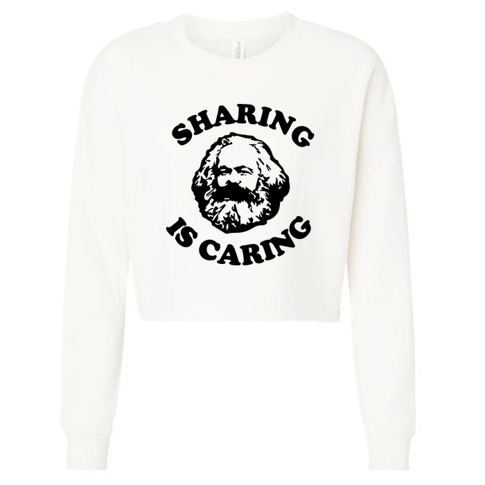 Karl Marx Sharing Is Caring Cropped Pullover Crew