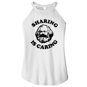 Karl Marx Sharing Is Caring Women's Perfect Tri Rocker Tank