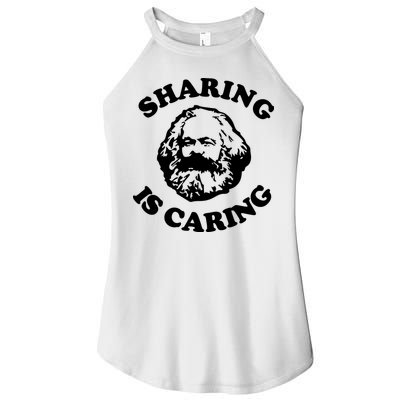 Karl Marx Sharing Is Caring Women's Perfect Tri Rocker Tank