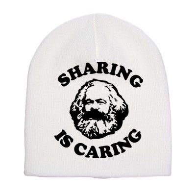 Karl Marx Sharing Is Caring Short Acrylic Beanie