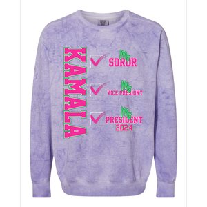 Kamala My Soror My President Kamala Harris 2024 President Colorblast Crewneck Sweatshirt