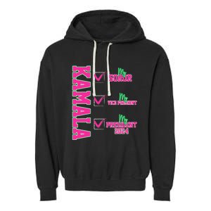 Kamala My Soror My President Kamala Harris 2024 President Garment-Dyed Fleece Hoodie