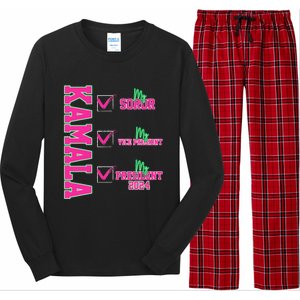 Kamala My Soror My President Kamala Harris 2024 President Long Sleeve Pajama Set