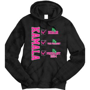 Kamala My Soror My President Kamala Harris 2024 President Tie Dye Hoodie