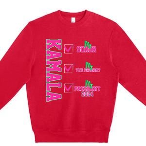 Kamala My Soror My President Kamala Harris 2024 President Premium Crewneck Sweatshirt