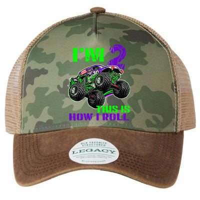 Kids Monster Trucks Are My Jam 2nd Birthday Boy 2 Years Old Legacy Tie Dye Trucker Hat