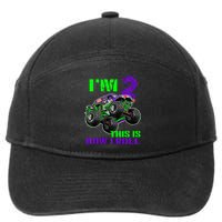 Kids Monster Trucks Are My Jam 2nd Birthday Boy 2 Years Old 7-Panel Snapback Hat