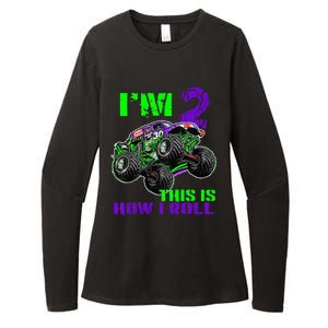 Kids Monster Trucks Are My Jam 2nd Birthday Boy 2 Years Old Womens CVC Long Sleeve Shirt