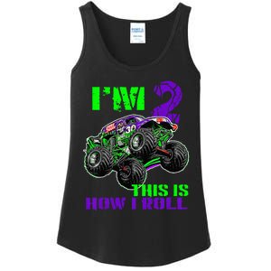 Kids Monster Trucks Are My Jam 2nd Birthday Boy 2 Years Old Ladies Essential Tank