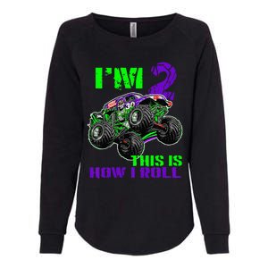 Kids Monster Trucks Are My Jam 2nd Birthday Boy 2 Years Old Womens California Wash Sweatshirt