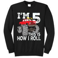 K.i.d.s Monster Trucks 5th Birthday Party Shirt Five Years Sweatshirt