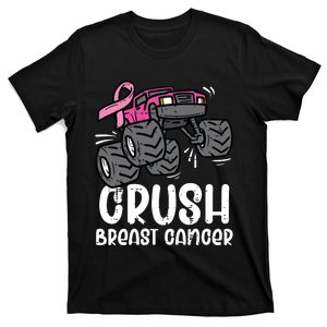 Kids Monster Truck Pink Breast Cancer Awareness Kids T-Shirt