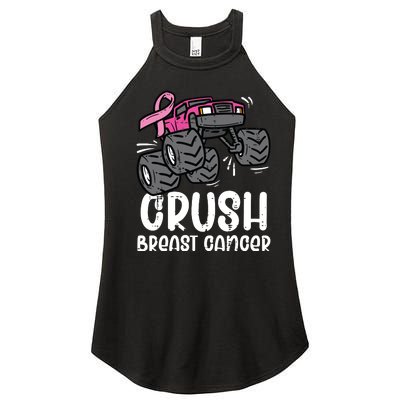 Kids Monster Truck Pink Breast Cancer Awareness Kids Women’s Perfect Tri Rocker Tank