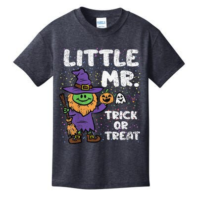 Kid Mr Trick Or Treat Halloween Costume Spooky Little Witch Kids T-Shirt