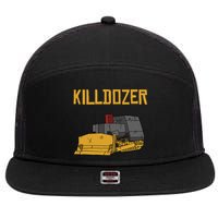Killdozer Modified Tank Bulldozer 7 Panel Mesh Trucker Snapback Hat