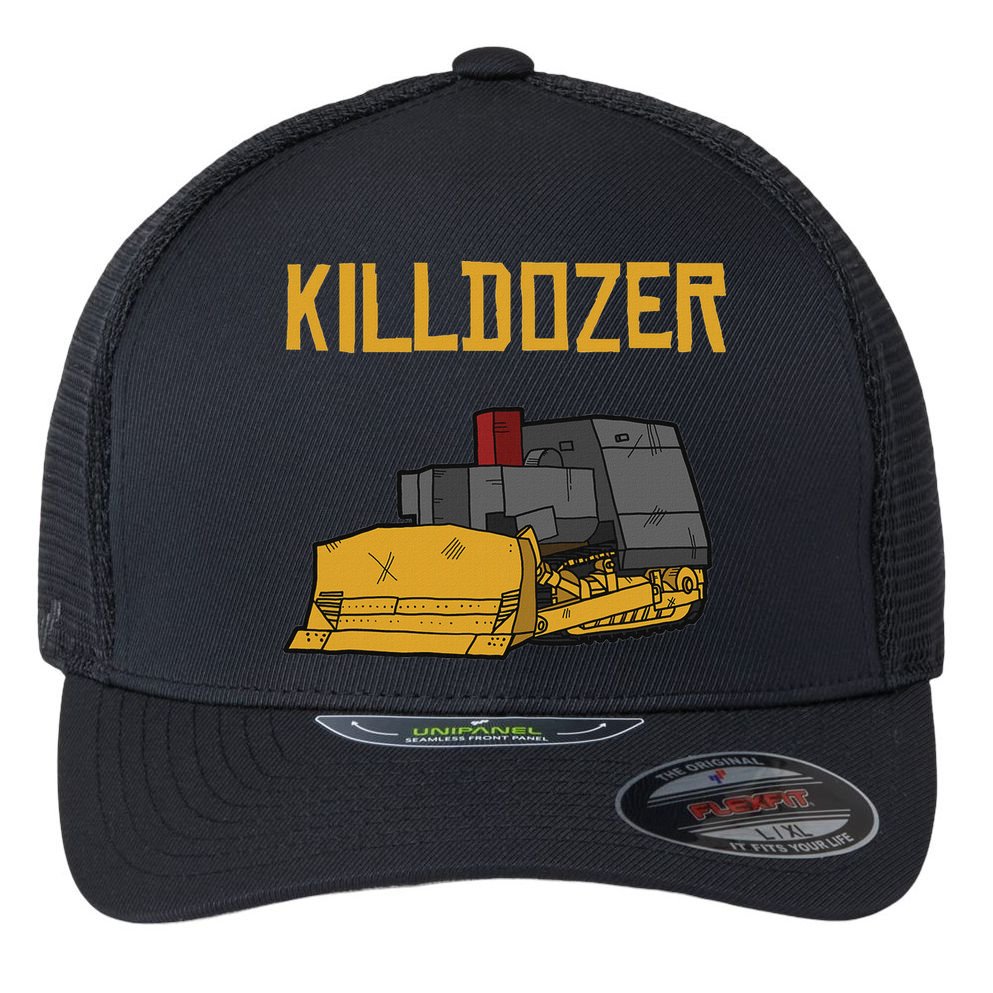 Killdozer Modified Tank Bulldozer Flexfit Unipanel Trucker Cap
