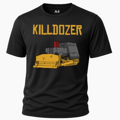 Killdozer Modified Tank Bulldozer Cooling Performance Crew T-Shirt