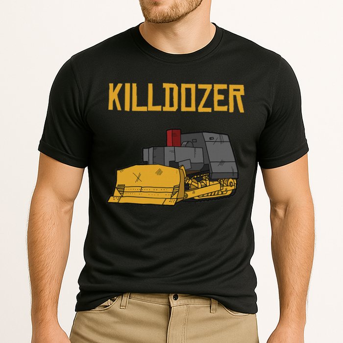 Killdozer Modified Tank Bulldozer Cooling Performance Crew T-Shirt