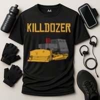 Killdozer Modified Tank Bulldozer Cooling Performance Crew T-Shirt