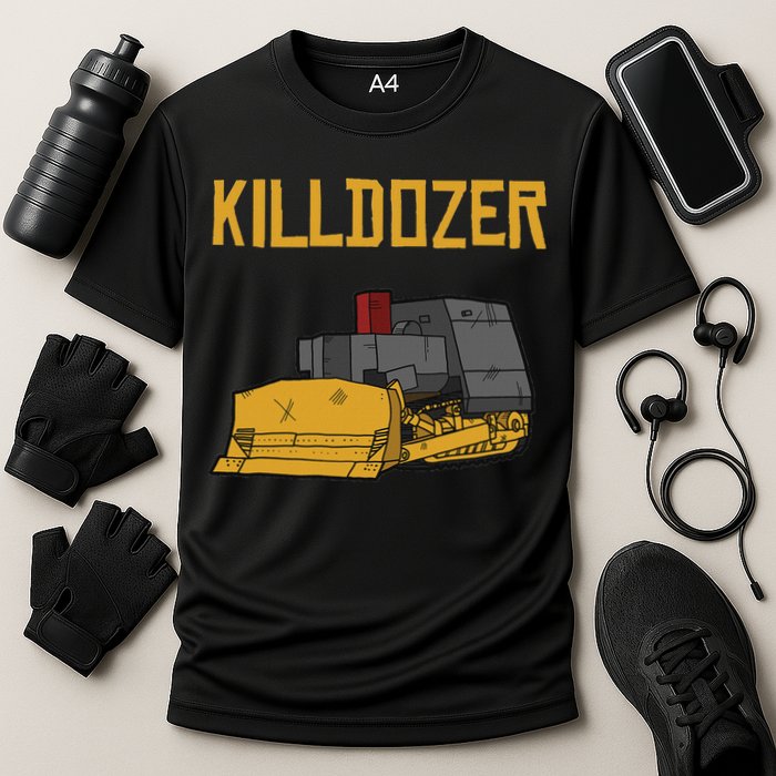 Killdozer Modified Tank Bulldozer Cooling Performance Crew T-Shirt