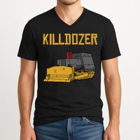 Killdozer Modified Tank Bulldozer V-Neck T-Shirt