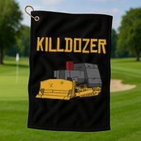 Killdozer Modified Tank Bulldozer Golf Towel