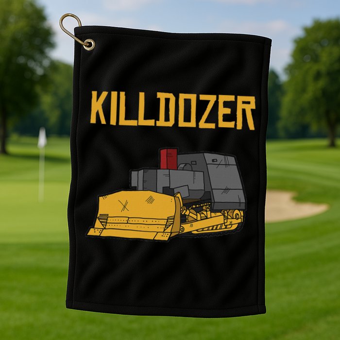 Killdozer Modified Tank Bulldozer Golf Towel