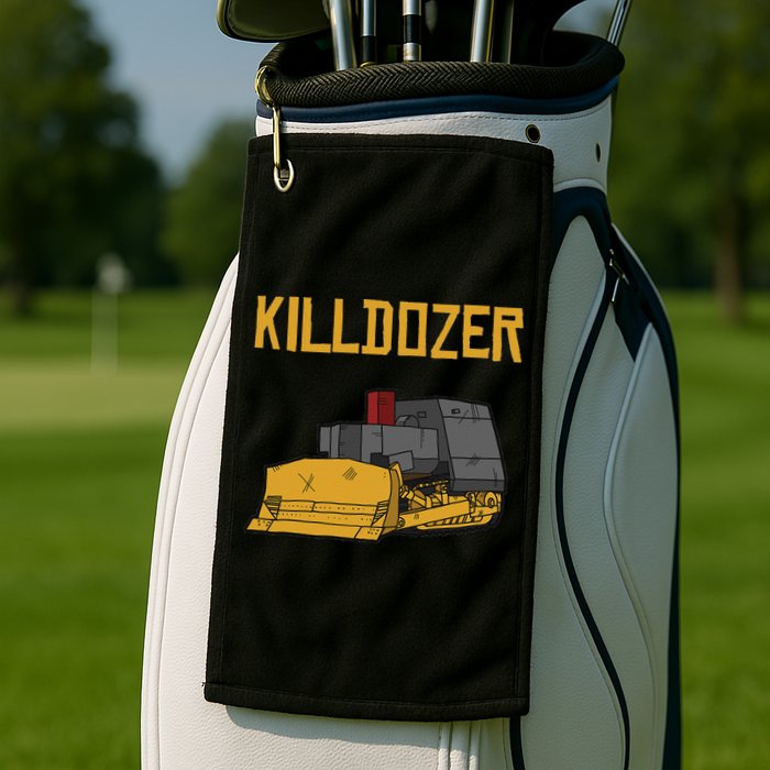 Killdozer Modified Tank Bulldozer Golf Towel