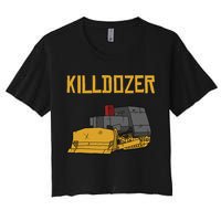 Killdozer Modified Tank Bulldozer Women's Crop Top Tee