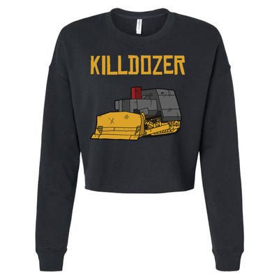 Killdozer Modified Tank Bulldozer Cropped Pullover Crew