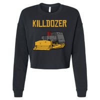 Killdozer Modified Tank Bulldozer Cropped Pullover Crew