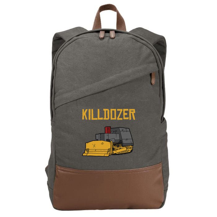 Killdozer Modified Tank Bulldozer Cotton Canvas Backpack