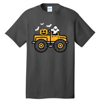 Kids Monster Truck Ghost Pumpkin Halloween Costume Boy Tall T-Shirt