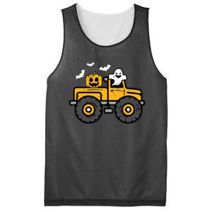 Kids Monster Truck Ghost Pumpkin Halloween Costume Boy Mesh Reversible Basketball Jersey Tank